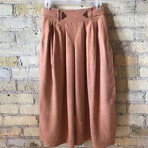 Anthropologie culotte with pleats.